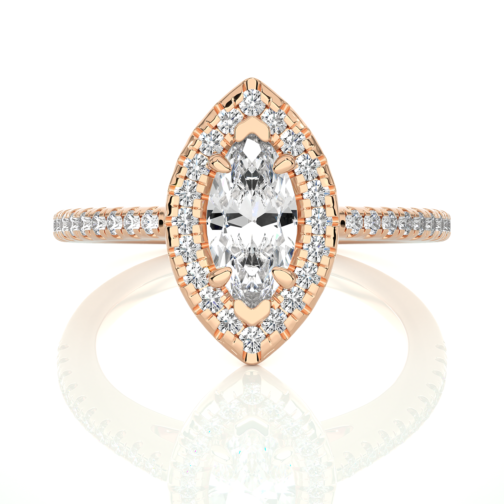 0.89 Carat H Color VS1 Clarity Diamond Studded Natural Diamond Ring.